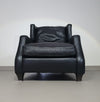 AMADEUS NATUZZI LOUNGE CHAIR / black leather