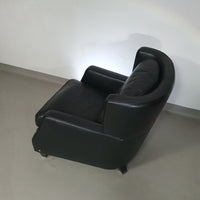 AMADEUS NATUZZI LOUNGE CHAIR / black leather