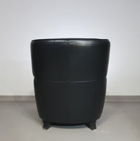 AMADEUS NATUZZI LOUNGE CHAIR / black leather