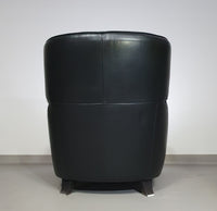 AMADEUS NATUZZI LOUNGE CHAIR / black leather