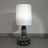 German ceramic vase lamp / rope OVERSIZED FLOOR LAMP