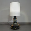 German ceramic vase lamp / rope OVERSIZED FLOOR LAMP