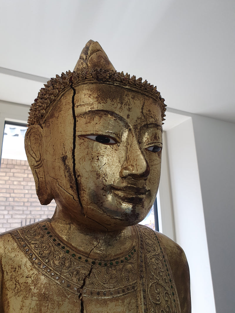 Very beautiful large, wooden Mandalay Buddha statues from Burma.
Mid-Century