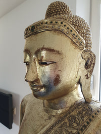 Very beautiful large, wooden Mandalay Buddha statues from Burma.
Mid-Century