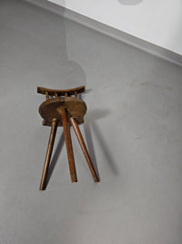 Beautiful old farmers tripod chair for decorative use.