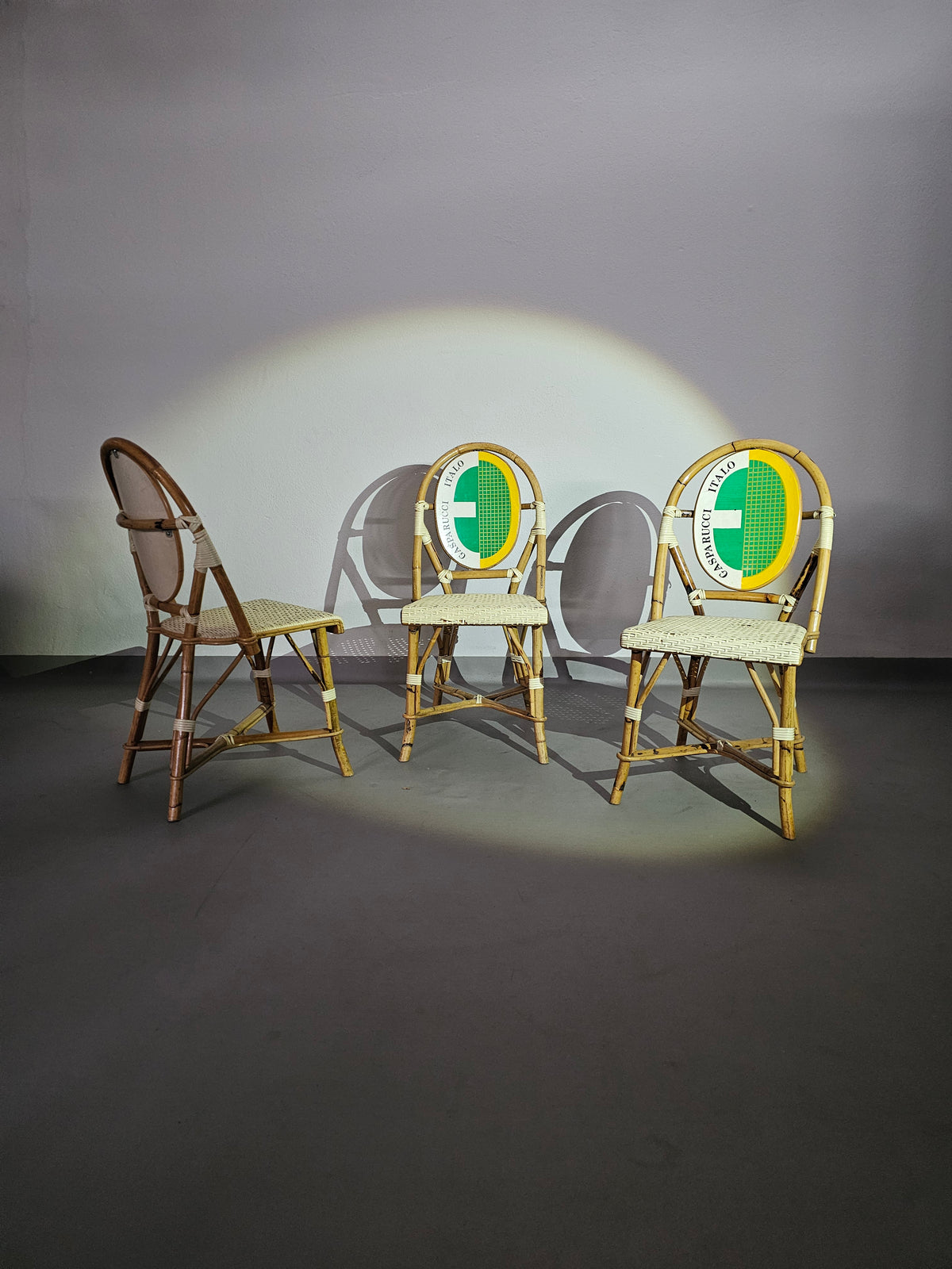 3 x Gasparucci Italo ECC Antwerpen tennis chairs 1980s