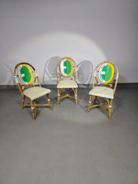 3 x Gasparucci Italo ECC Antwerpen tennis chairs 1980s