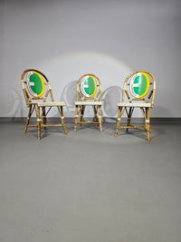 3 x Gasparucci Italo ECC Antwerpen tennis chairs 1980s