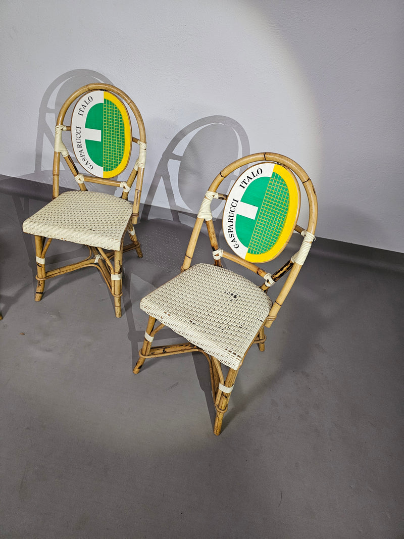 3 x Gasparucci Italo ECC Antwerpen tennis chairs 1980s