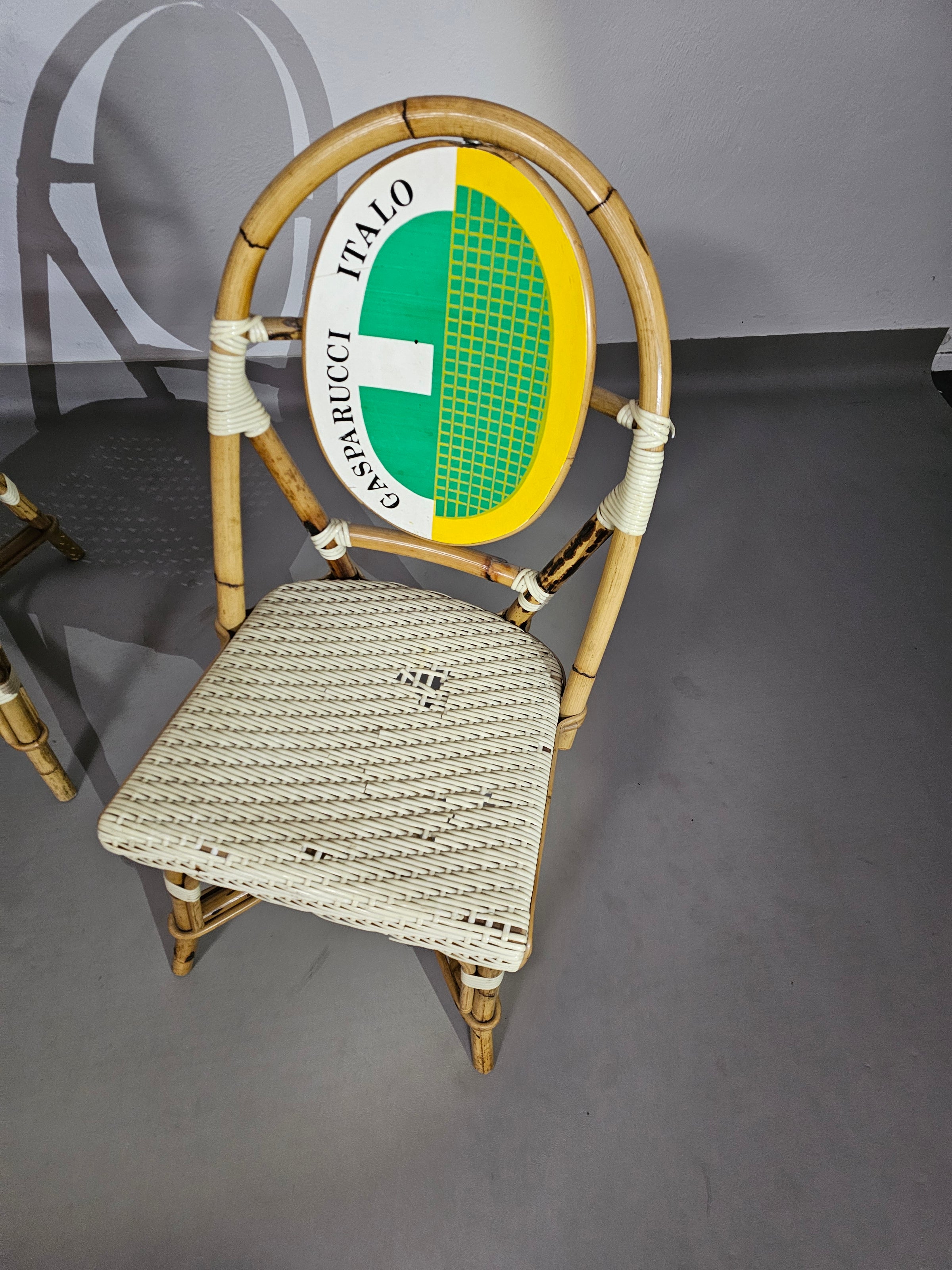 3 x Gasparucci Italo ECC Antwerpen tennis chairs 1980s