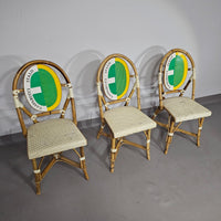 3 x Gasparucci Italo ECC Antwerpen tennis chairs 1980s