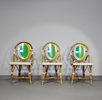 3 x Gasparucci Italo ECC Antwerpen tennis chairs 1980s