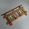 Art Nouveau wall coat rack with Tiles