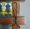 Art Nouveau wall coat rack with Tiles