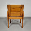 Pine wood chair 1970s with foldable seat.