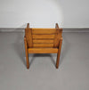 Pine wood chair 1970s with foldable seat.