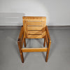 Pine wood chair 1970s with foldable seat.