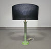 Ceramic glazed table lamp with green webbing pattren