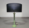 Ceramic glazed table lamp with green webbing pattren