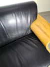 Harvink Mazurka black leather sofa 1980s