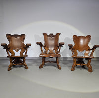 3 x large oak claw armchairs 1960s
70 x 70 x 90 cm