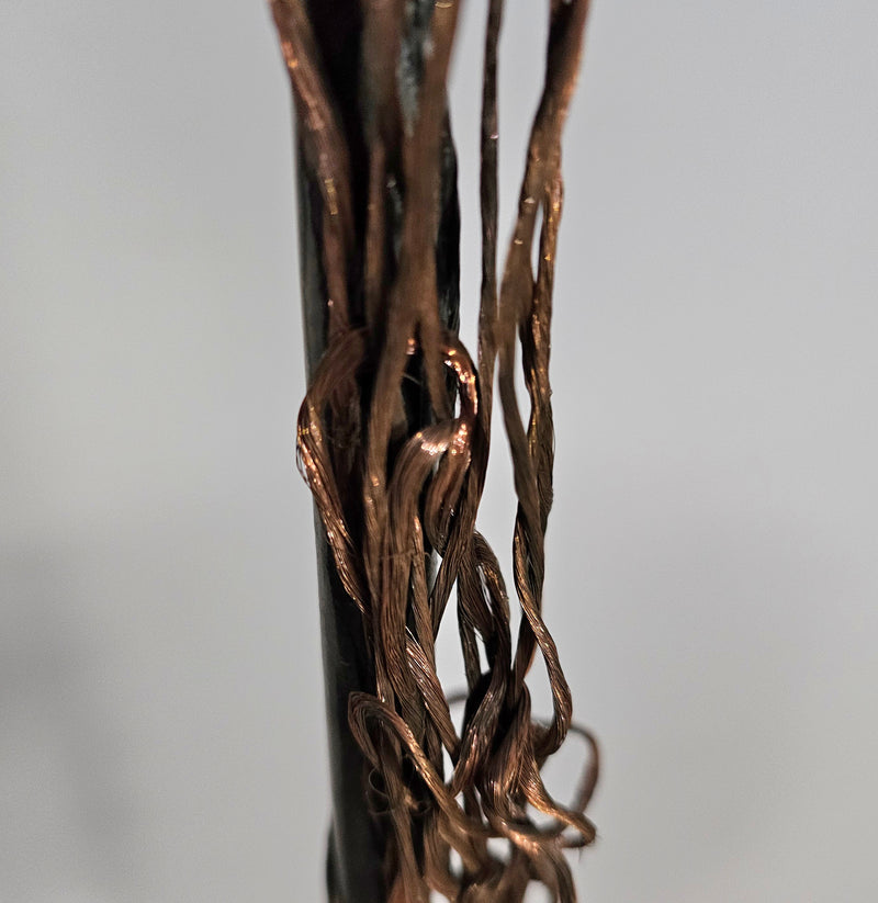 Rare floor lamps with little Stones in copper wire / labeled SAP