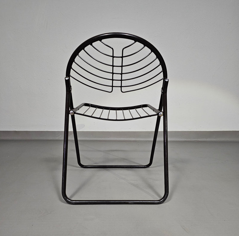 Gastone Rinaldi Folding Chair / black / Italy 1970s