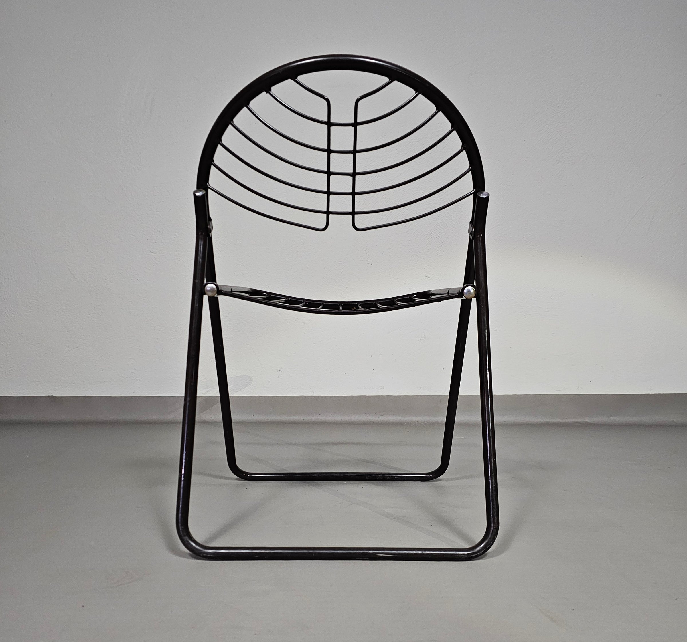 Gastone Rinaldi Folding Chair / black / Italy 1970s