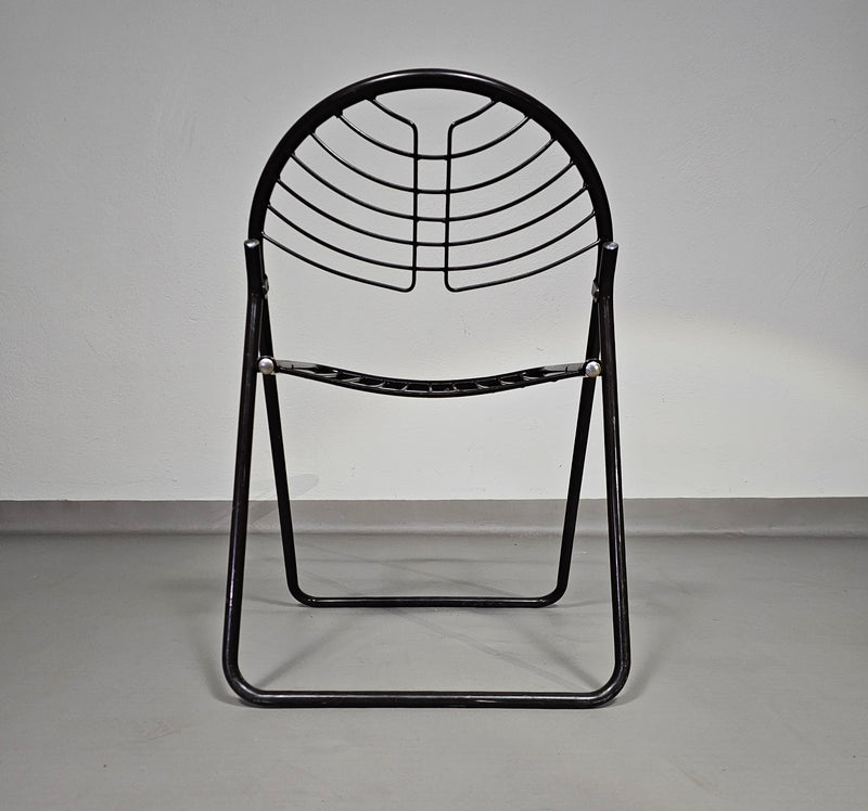 Gastone Rinaldi Folding Chair / black / Italy 1970s