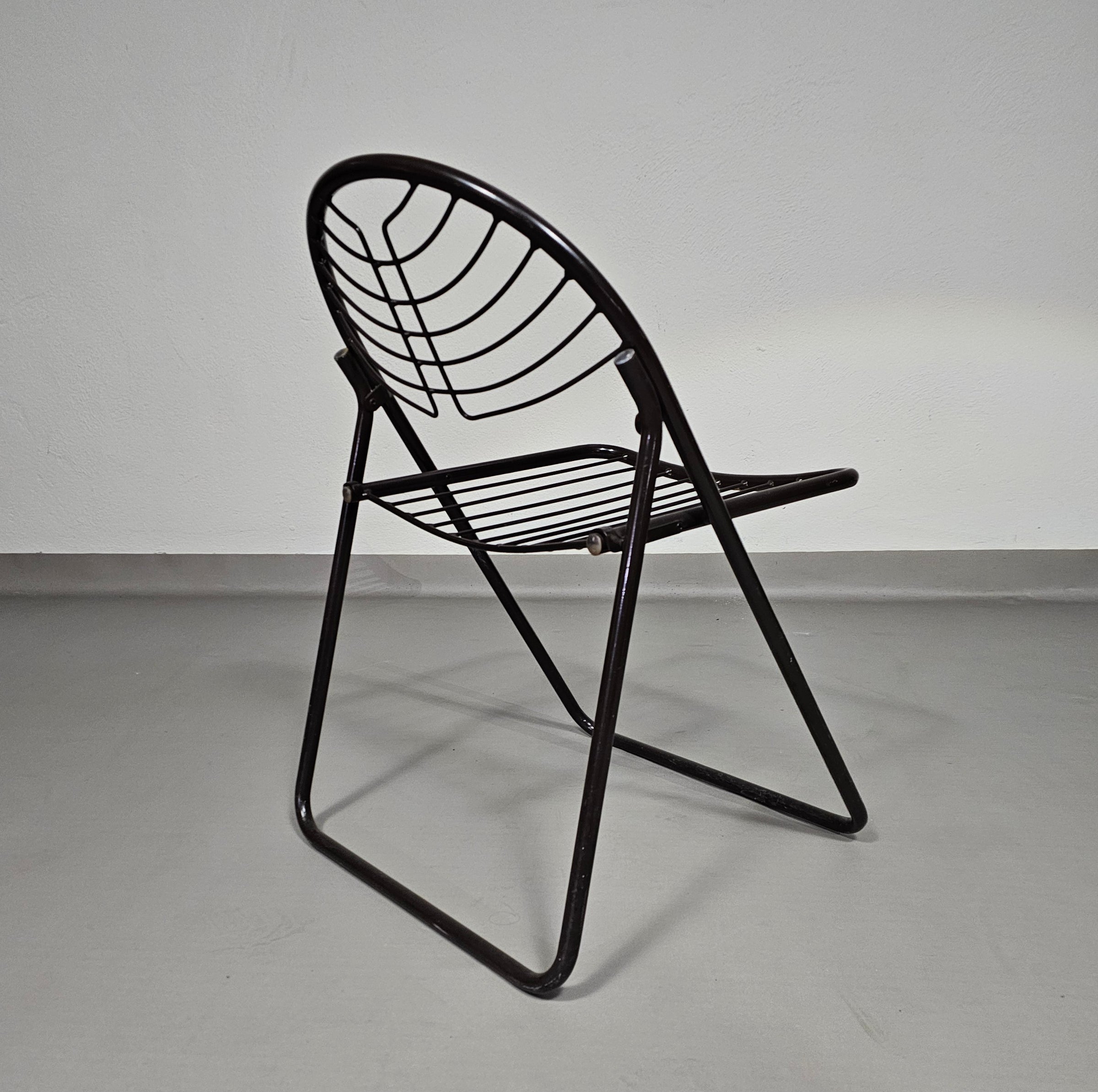 Gastone Rinaldi Folding Chair / black / Italy 1970s