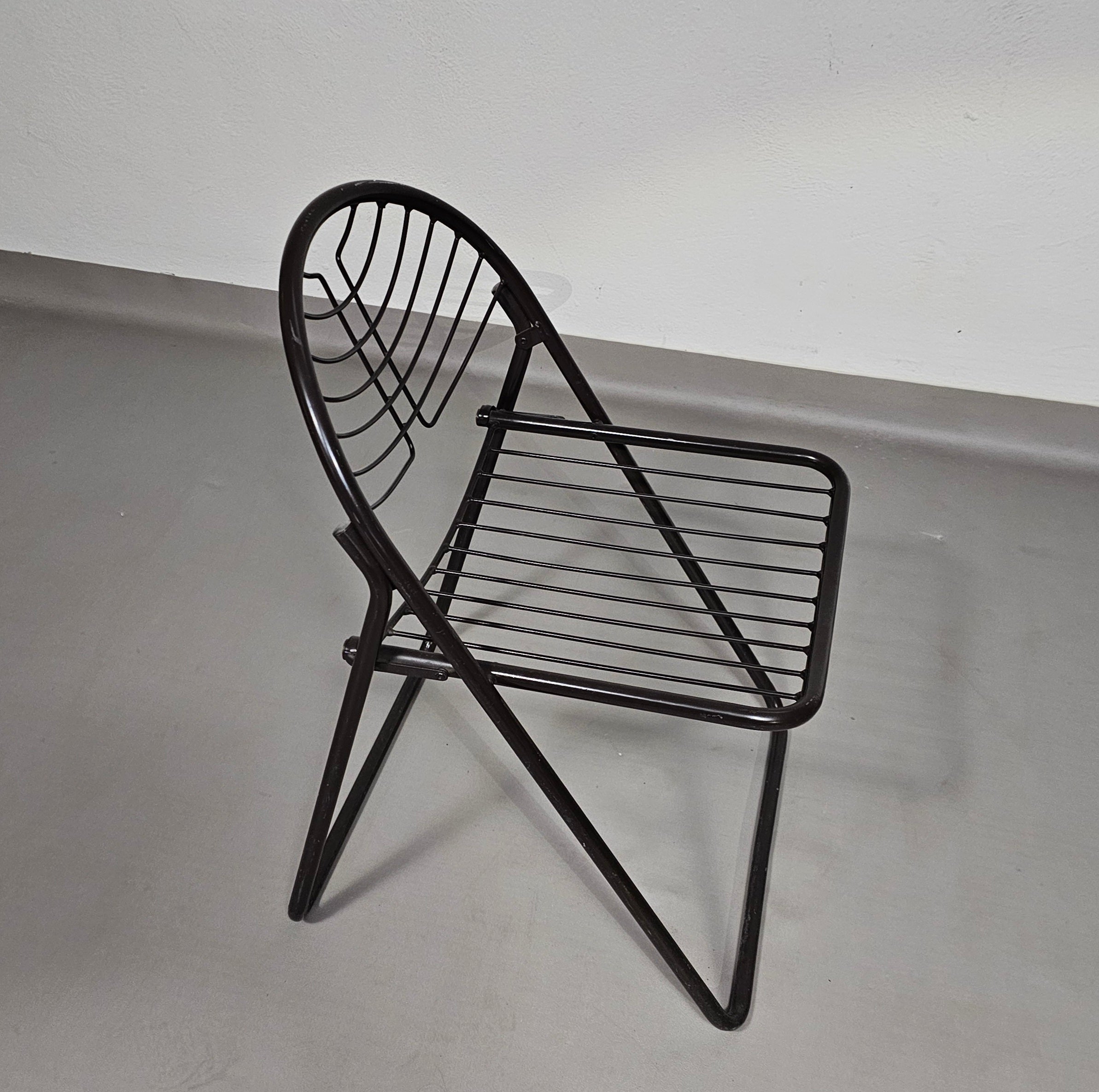 Gastone Rinaldi Folding Chair / black / Italy 1970s