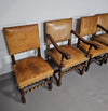 Matching set / Castle Chairs / Neo Barok / sheep leather / 1900s