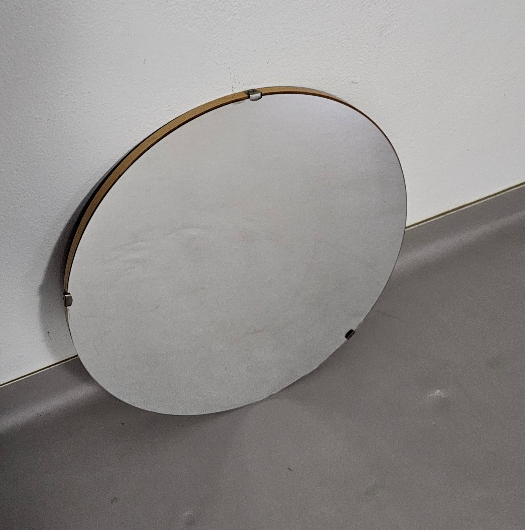 Round Midcentury Mirror 1960s