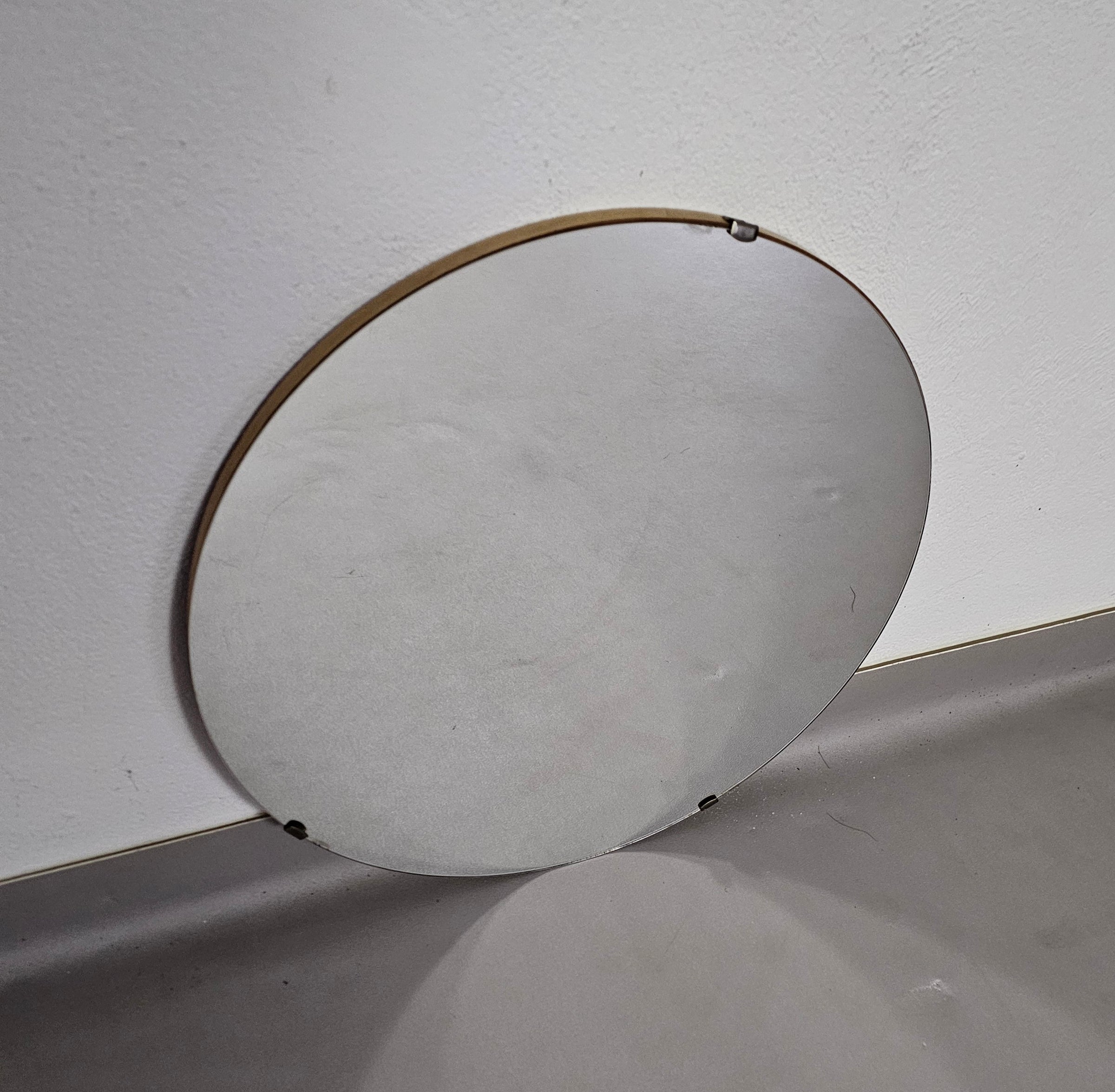 Round Midcentury Mirror 1960s