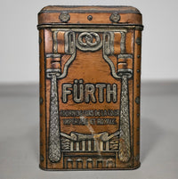 RARE VINTAGE FÜRTH VINTAGE CANDY / COOKIES BOX FRANCE 1940S