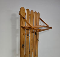 Pine wood coat rack / coatrack Width 60 Height 190 Depth 30 cm