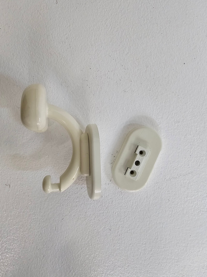 5 x plastic coat hook 1970s made in Italy