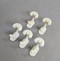 5 x plastic coat hook 1970s made in Italy