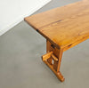 Scandinavian modern solid pinewood benches and dining table, 1970's