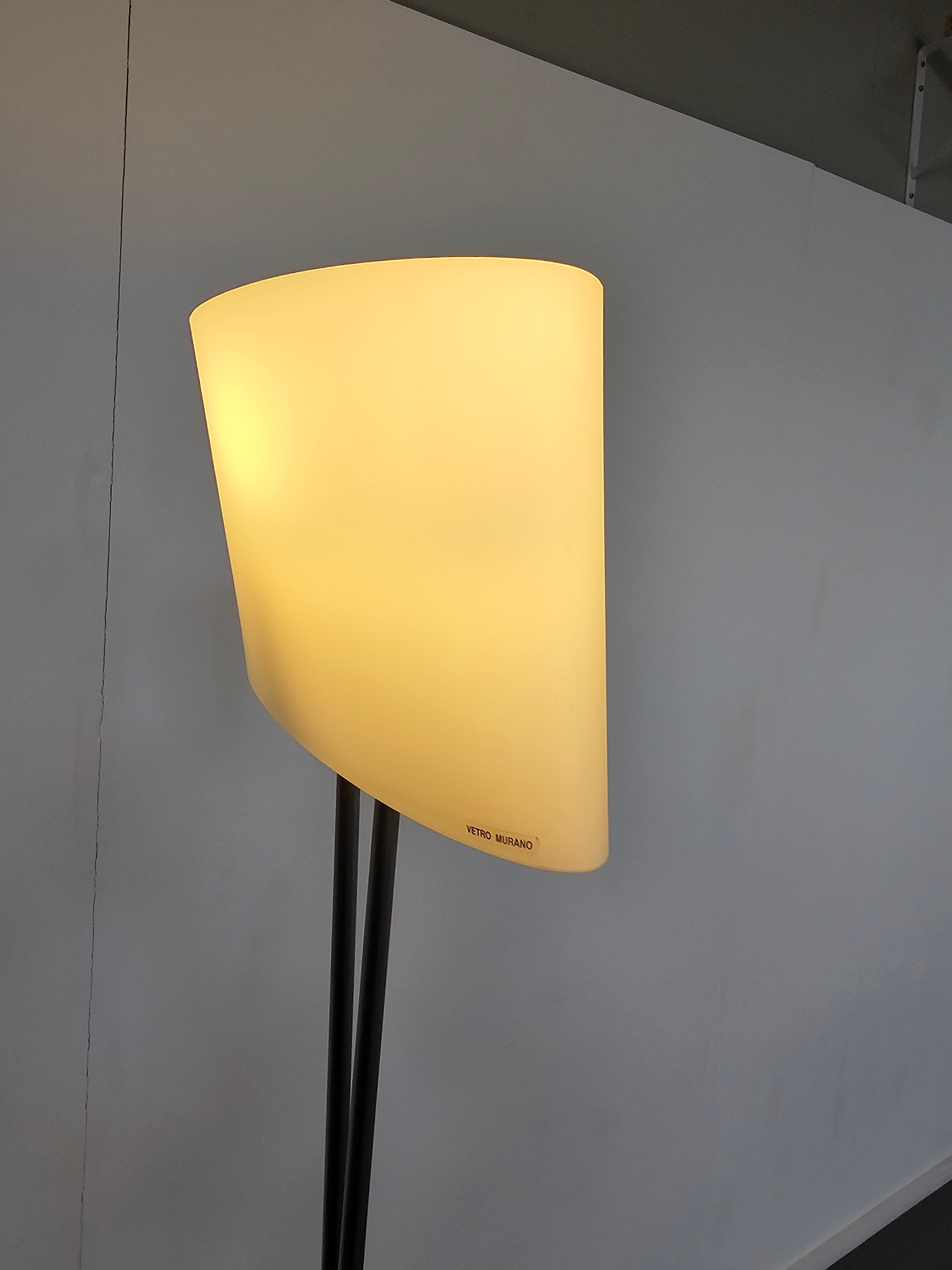 Valerio Bottin Vitt Terra Series Murano and Steel Floor Lamp for Foscarini