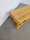 French solid oak coffee table 1970s