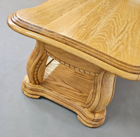 French solid oak coffee table 1970s