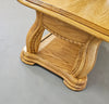 French solid oak coffee table 1970s