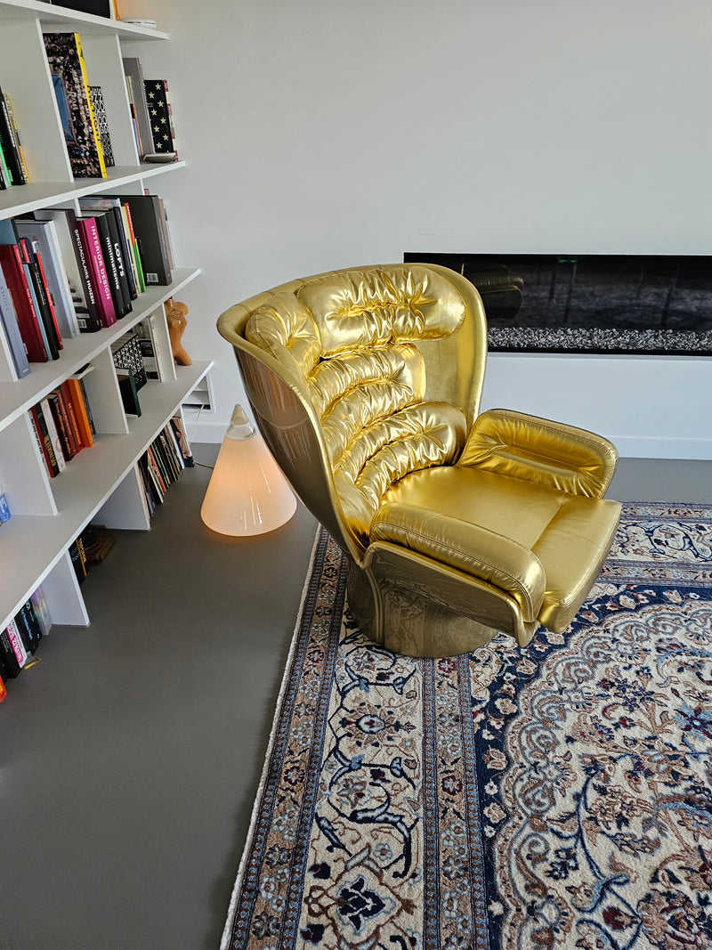 Golden Limited Edition Elda Chair by Joe Colombo for Longhi Italy no. 19/20