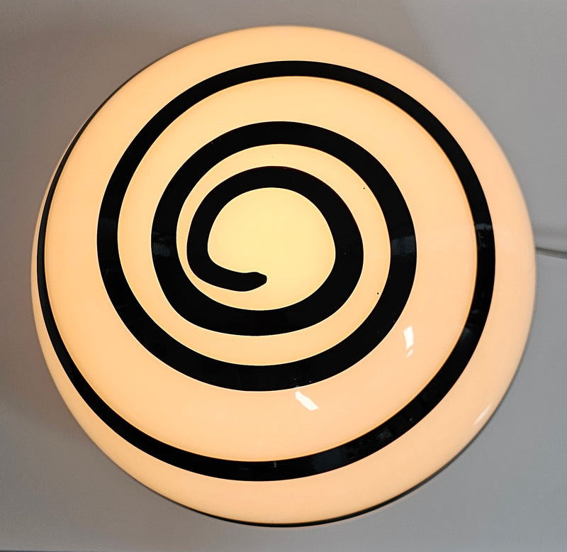 Vintage glass Ilu di Vetro swirl zebra lamps