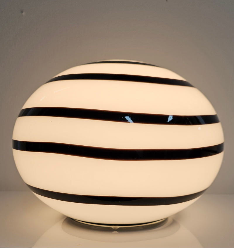 Vintage glass Ilu di Vetro swirl zebra lamps