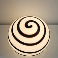 Vintage glass Ilu di Vetro swirl zebra lamps