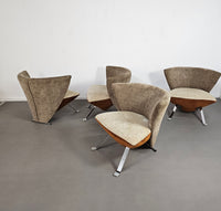 4 x Jada chair duo tone by Giorgio Saporiti for il Loft