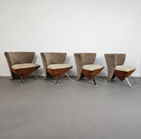 4 x Jada chair duo tone by Giorgio Saporiti for il Loft