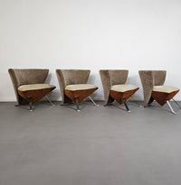 4 x Jada chair duo tone by Giorgio Saporiti for il Loft